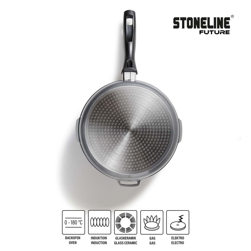 STONELINE Future Набор кастрюль из 8 предметов с ситчатыми крышками, кастрюлями с покрытием и сковородами, подходящими для индукционной плиты
STONELINE Future Набор кастрюль из 8 предметов с ситчатыми крышками, кастрюлями с покрытием и сковородами, подходящими для индукционной плиты