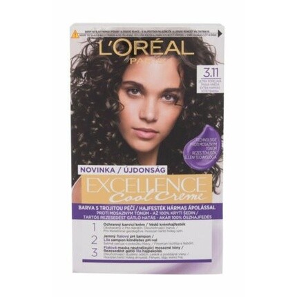 Перманентная краска для волос Excellence Cool Creme 3.11 Ultra Ash Dark Brown 48 мл, L'Oreal
Перманентная краска для волос Excellence Cool Creme 3.11 Ultra Ash Dark Brown 48 мл, L'Oreal
