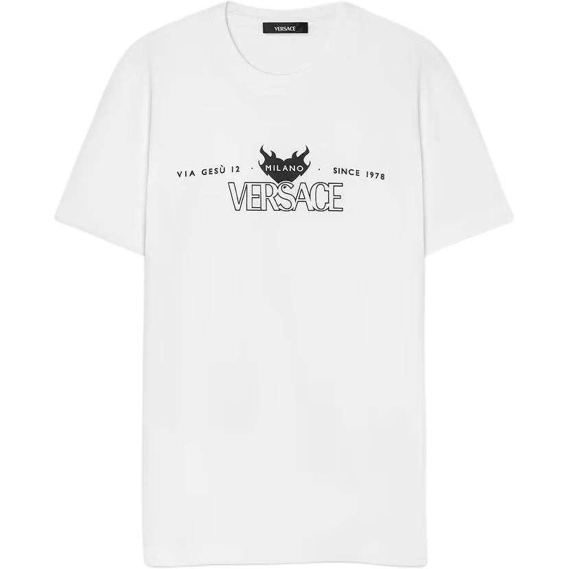 Футболка с круглым вырезом и принтом логотипа Versace, белый
Футболка с круглым вырезом и принтом логотипа Versace, белый