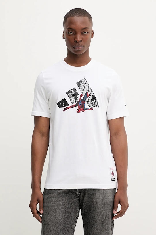 Хлопковая футболка Spiderman Adidas, белый 
Хлопковая футболка Spiderman Adidas, белый