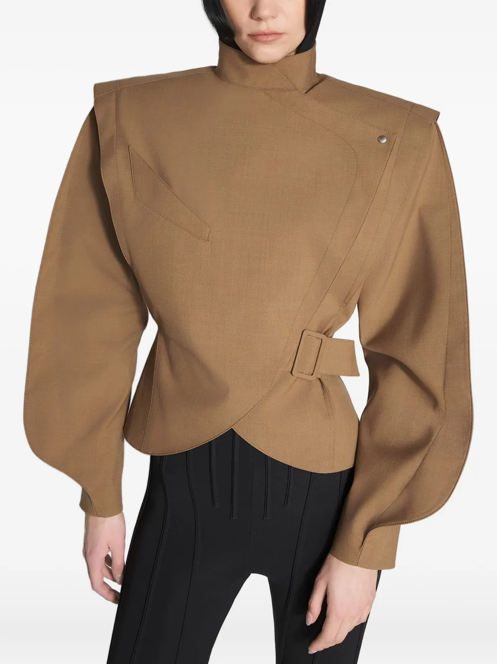 Жакет с драпировкой Mugler, коричневый
Жакет с драпировкой Mugler, коричневый