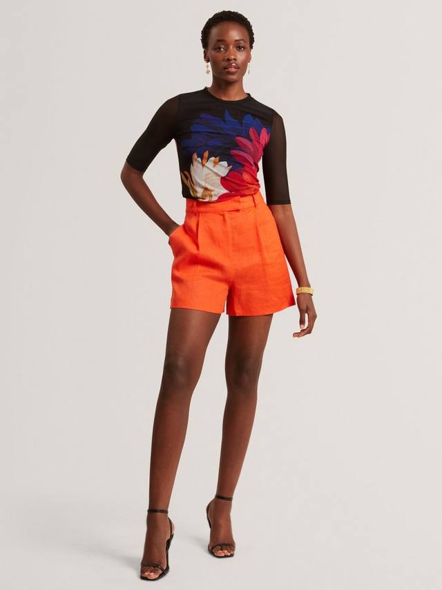 Льняные шорты с высокой талией Ted Baker, Orange
Льняные шорты с высокой талией Ted Baker, Orange