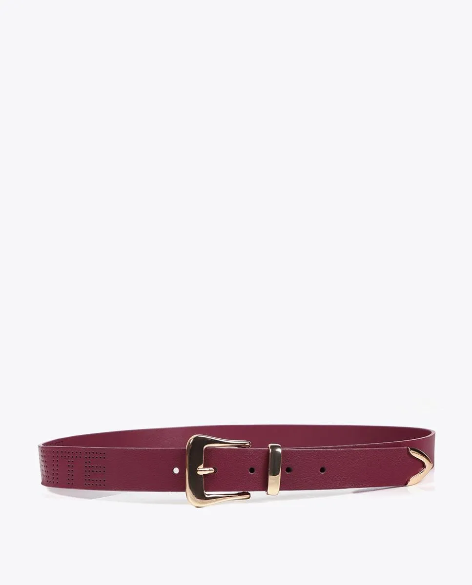 Женский пояс с тисненым логотипом Lola Casademunt, бордовый
Женский пояс с тисненым логотипом Lola Casademunt, бордовый