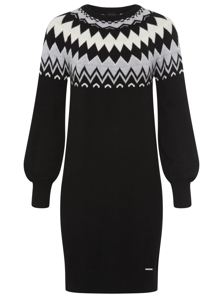 Laura Scott Черно-серое вязаное платье
Laura Scott Черно-серое вязаное платье