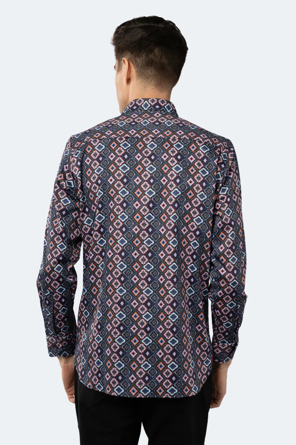 Разноцветная рубашка с ромбовидным принтом Luchiano Visconti, мультиколор
Разноцветная рубашка с ромбовидным принтом Luchiano Visconti, мультиколор