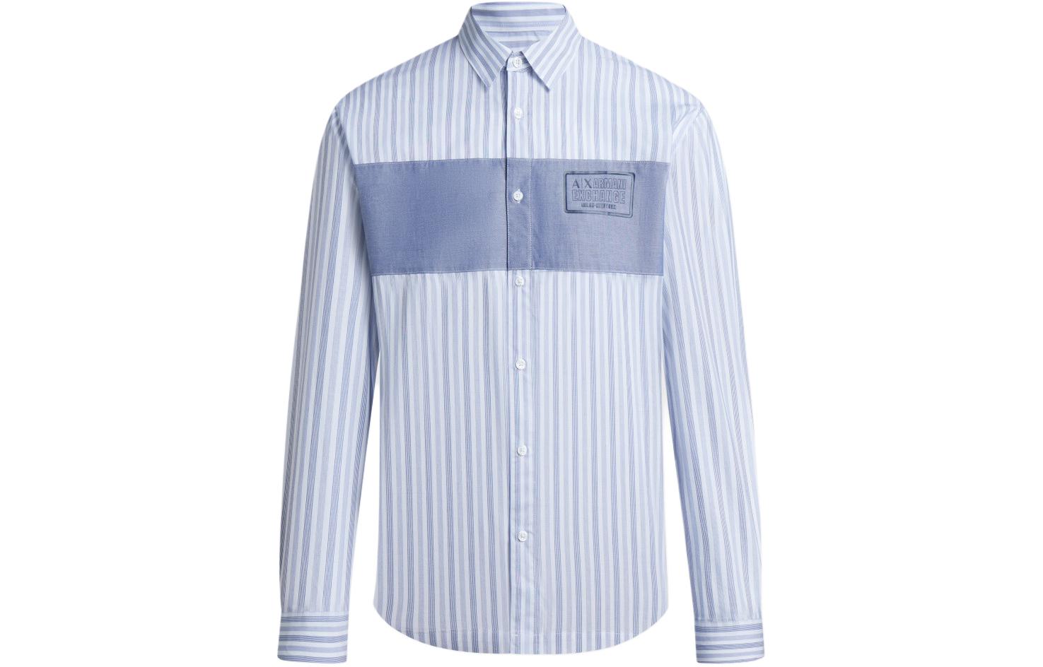 ARMANI EXCHANGE Рубашка AE FW23 мужская синяя белая
ARMANI EXCHANGE Рубашка AE FW23 мужская синяя белая