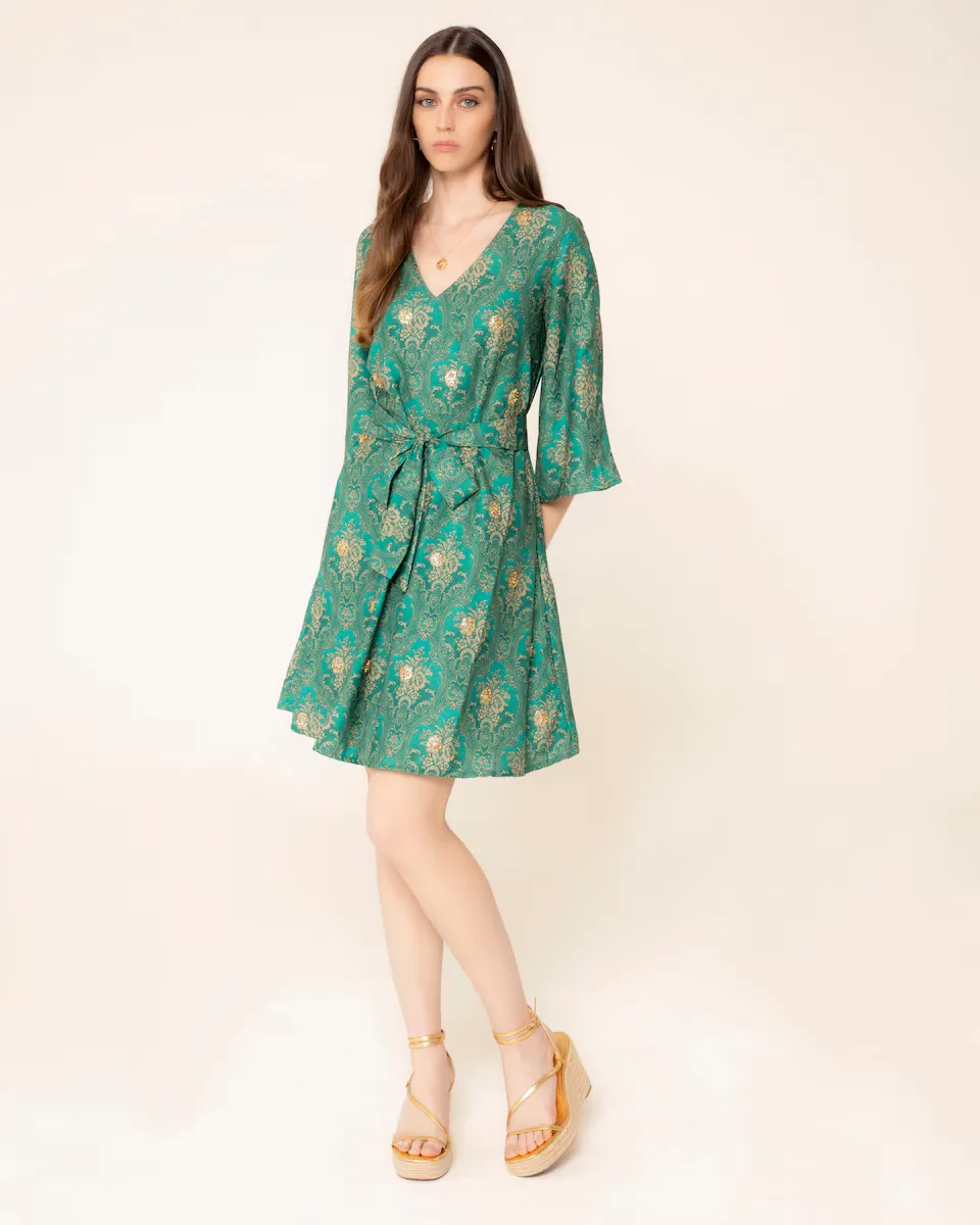 Длинное платье с V-образным вырезом и вышивкой бисером Niza, зеленый
Длинное платье с V-образным вырезом и вышивкой бисером Niza, зеленый