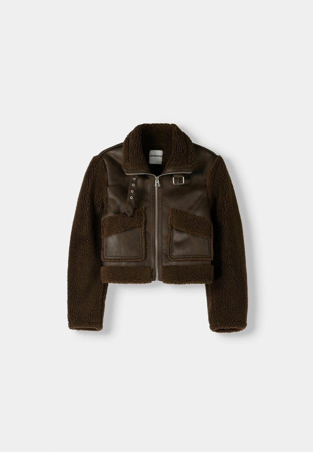 Куртка из искусственной кожи DOUBLE-FACED SHEARLING SLEEVES Bershka, цвет Mottled Dark Brown
Куртка из искусственной кожи DOUBLE-FACED SHEARLING SLEEVES Bershka, цвет Mottled Dark Brown