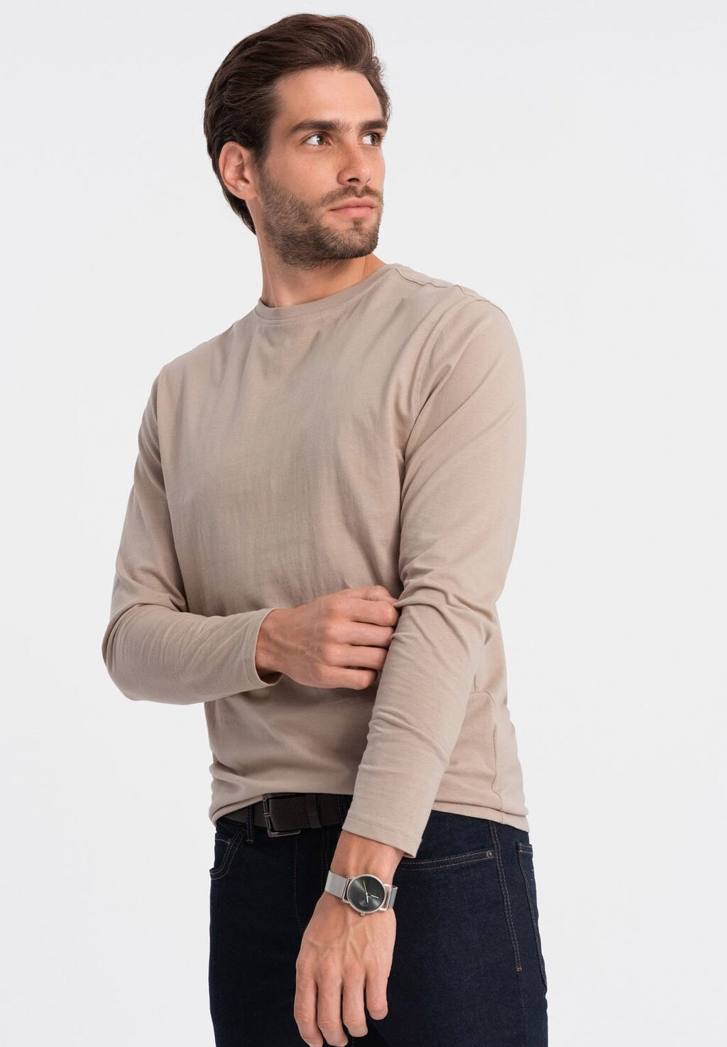 Футболка с длинным рукавом Ombre, бежевая 
Футболка с длинным рукавом Ombre, бежевая