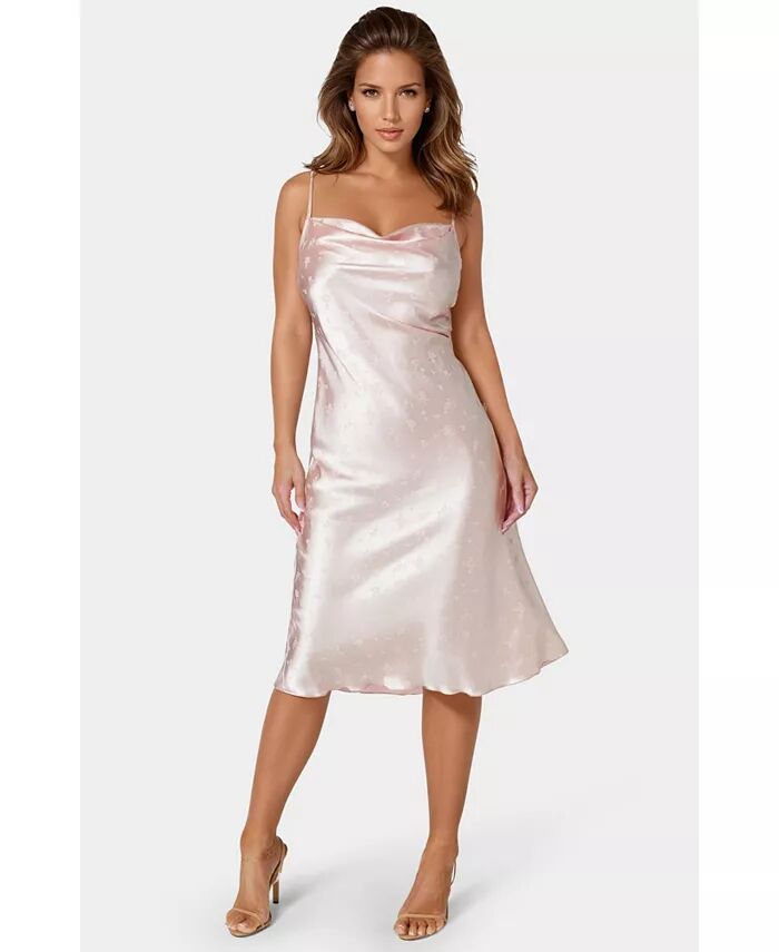 Женское атласное жаккардовое платье-комбинация миди, размер S, розовое Bebe, розовый
Женское атласное жаккардовое платье-комбинация миди, размер S, розовое Bebe, розовый