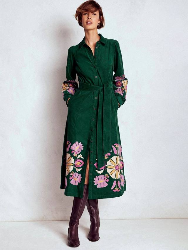Вышитое платье Clara из вельвета с цветочным принтом Boden, Emerald
Вышитое платье Clara из вельвета с цветочным принтом Boden, Emerald