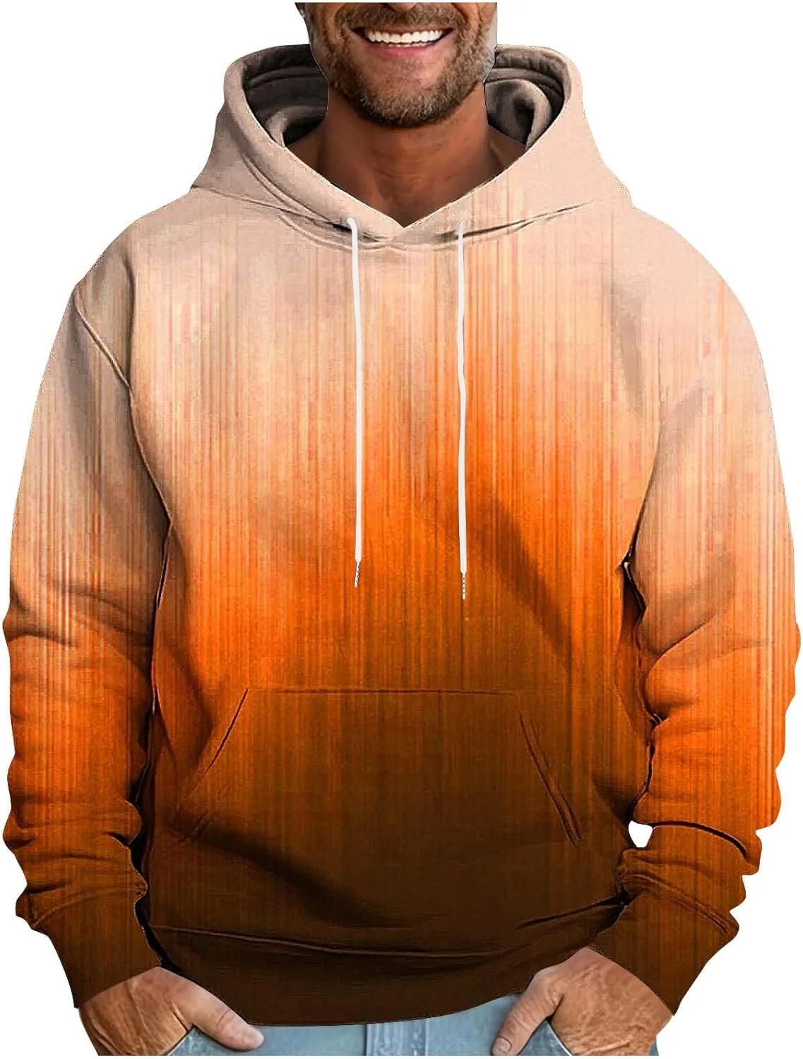 Толстовка с капюшоном для мужчин, омбре градиент, с карманом
Толстовка с капюшоном для мужчин, омбре градиент, с карманом