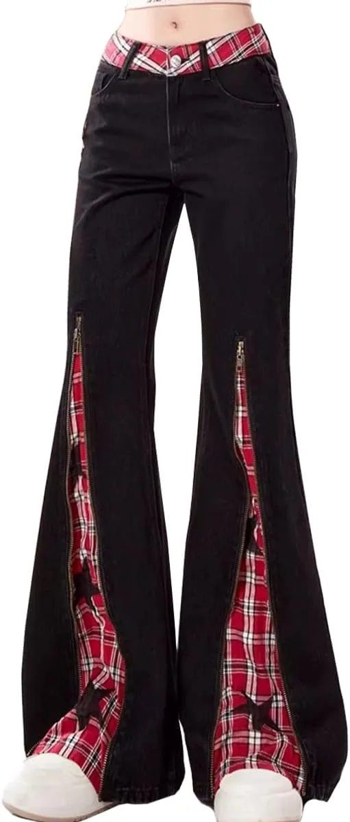 Женские джинсы в готическом стиле Y2K с высокой талией и прямым кроем kakarin choyx
Женские джинсы в готическом стиле Y2K с высокой талией и прямым кроем kakarin choyx