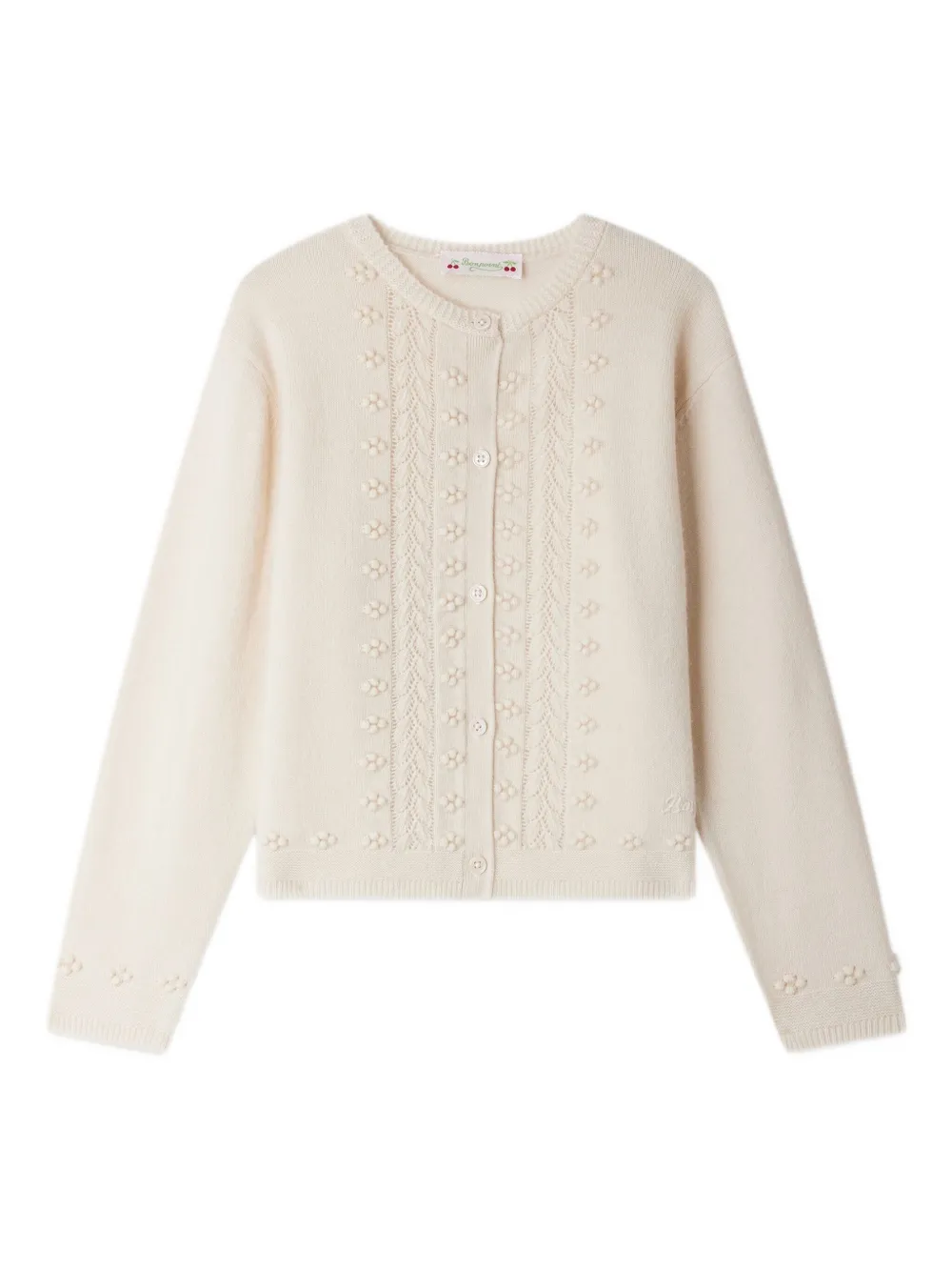 Вязаный кардиган Bonpoint, нейтральный 
Вязаный кардиган Bonpoint, нейтральный