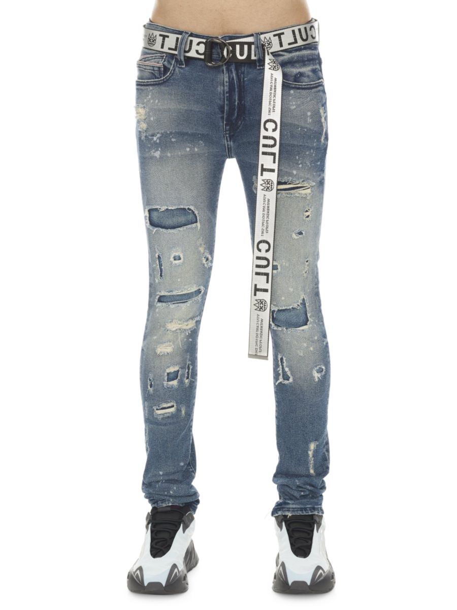 Джинсы суперскинни с поясом в стиле панк Cult Of Individuality, цвет Basil
Джинсы суперскинни с поясом в стиле панк Cult Of Individuality, цвет Basil