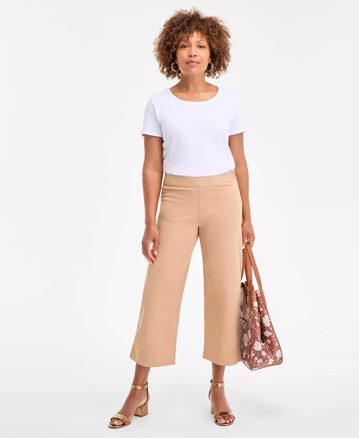 Женские укороченные брюки с высокой посадкой и широкими штанинами Style & Co, коричневый/бежевый
Женские укороченные брюки с высокой посадкой и широкими штанинами Style & Co, коричневый/бежевый