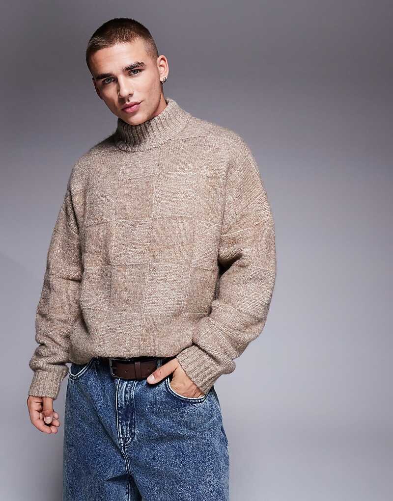 Серый вязаный свитер свободного кроя с высоким воротником и объемным кроем ASOS DESIGN
Серый вязаный свитер свободного кроя с высоким воротником и объемным кроем ASOS DESIGN