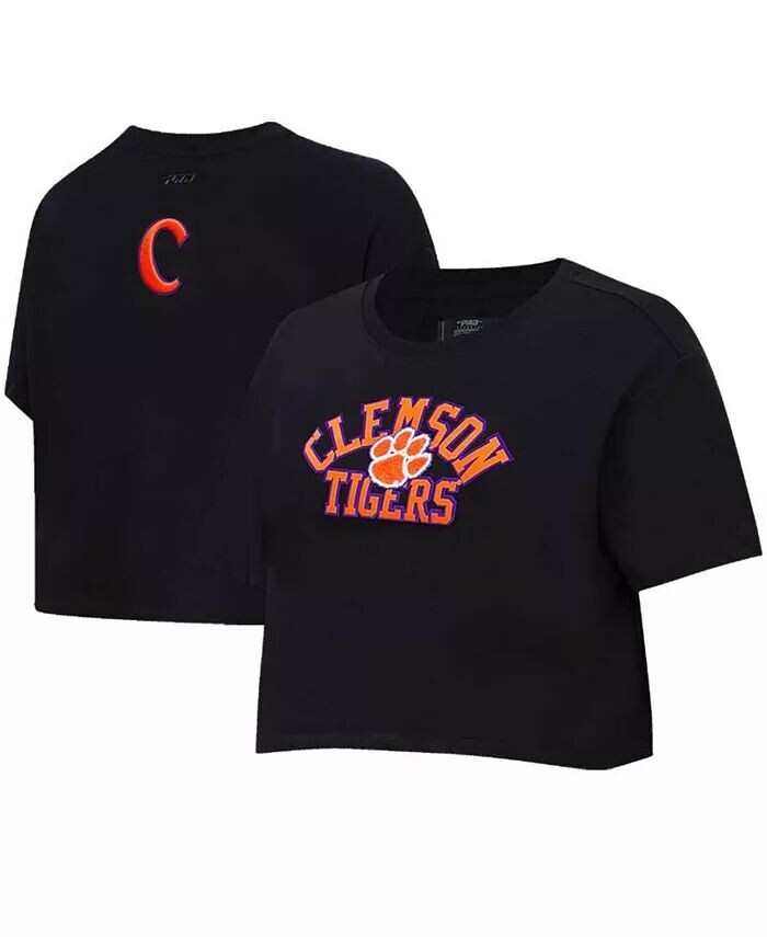 Черная женская укороченная футболка свободного кроя Clemson Tigers Classic Three-Hit Pro Standard
Черная женская укороченная футболка свободного кроя Clemson Tigers Classic Three-Hit Pro Standard