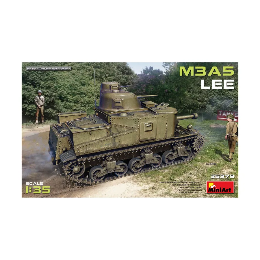 M3A5 Ли, WWII Military Miniatures Series (1:35) (MiniArt Models)
M3A5 Ли, WWII Military Miniatures Series (1:35) (MiniArt Models)