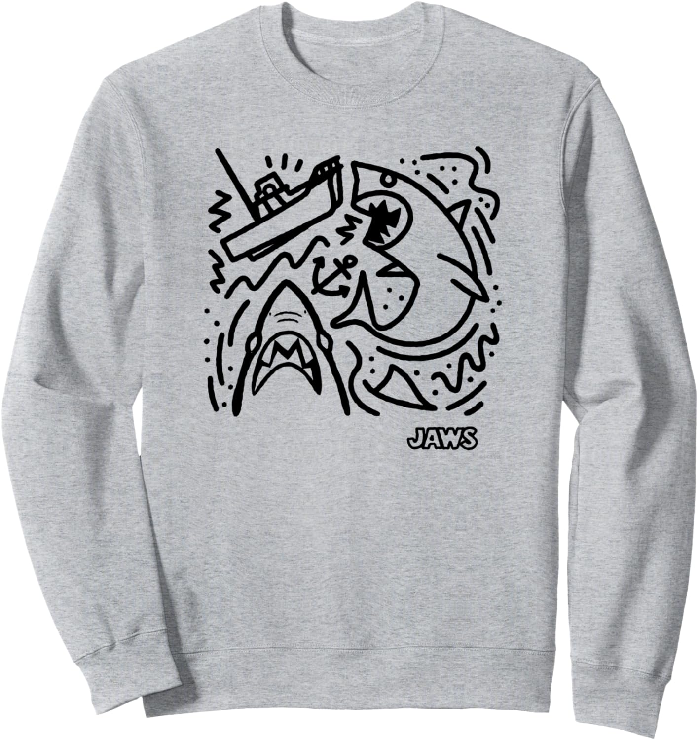 Толстовка Jaws в стиле модерн (монохром), серый
Толстовка Jaws в стиле модерн (монохром), серый