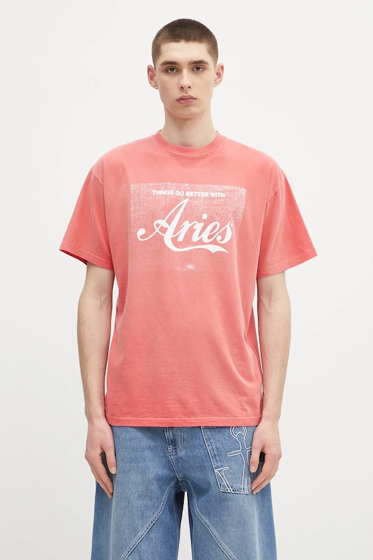 Хлопковая футболка sunbleached cola ss tee Aries, красный
Хлопковая футболка sunbleached cola ss tee Aries, красный