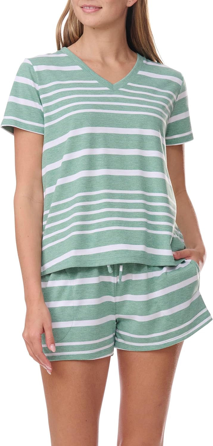 Женская пижама Tommy Hilfiger с футболкой и боксерскими шортами, Green Heather Stripe
Женская пижама Tommy Hilfiger с футболкой и боксерскими шортами, Green Heather Stripe