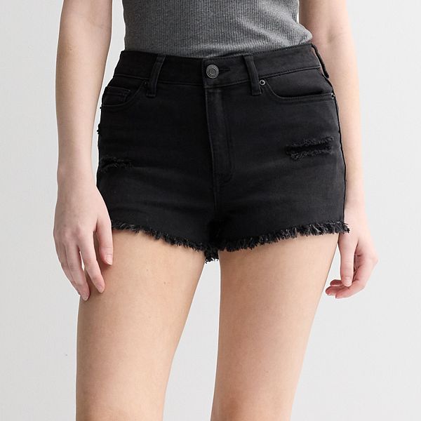 Джинсовые шорты с высокой посадкой Juniors So, Washed Black Destruct
Джинсовые шорты с высокой посадкой Juniors So, Washed Black Destruct