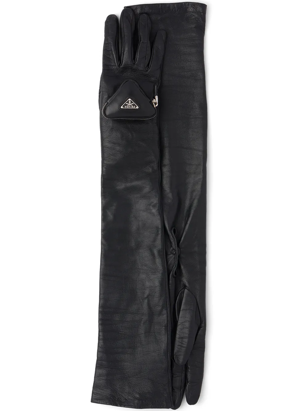 Длинные кожаные перчатки с клатчем Prada, черный
Длинные кожаные перчатки с клатчем Prada, черный