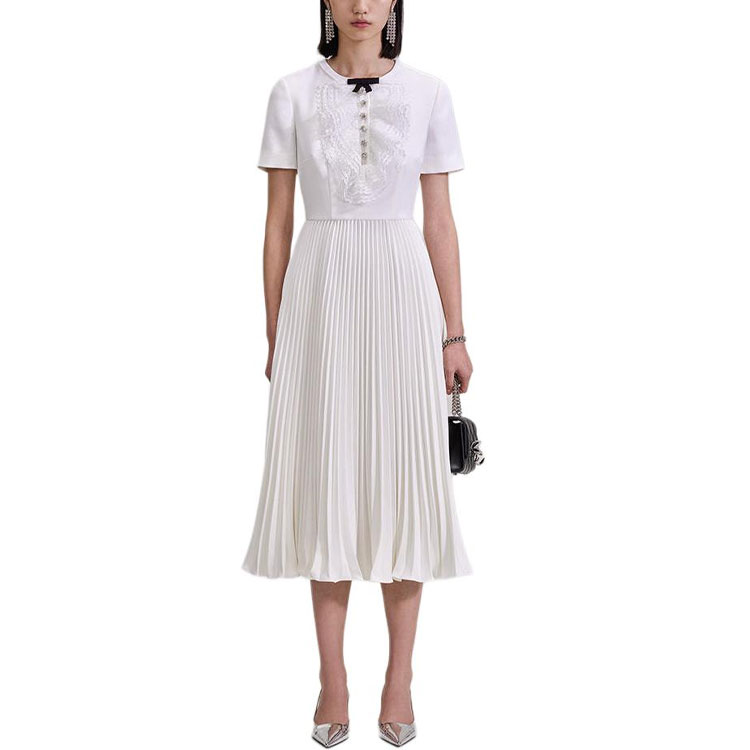 Self-portrait Женское платье с коротким рукавом Self Portrait чисто-белое
Self-portrait Женское платье с коротким рукавом Self Portrait чисто-белое