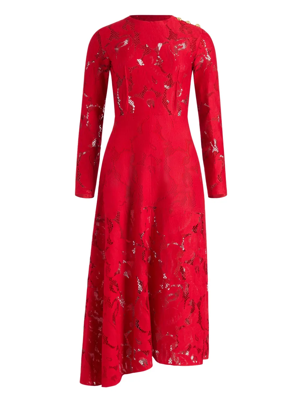 Кружевное платье асимметричного кроя PATOU, красный
Кружевное платье асимметричного кроя PATOU, красный