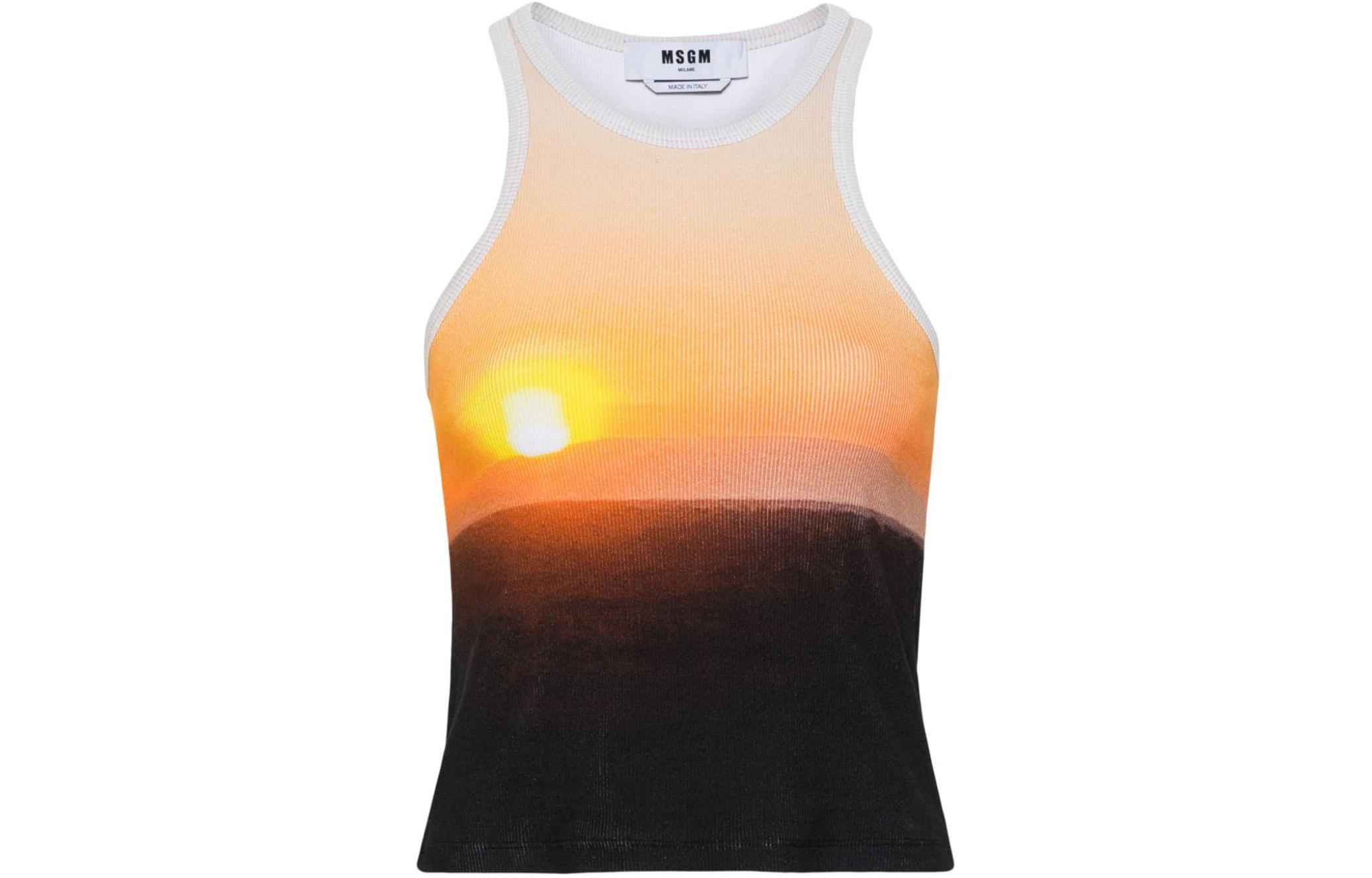 Топ рифленый вязаный с мотивом Sunset MSGM, мультиколор
Топ рифленый вязаный с мотивом Sunset MSGM, мультиколор