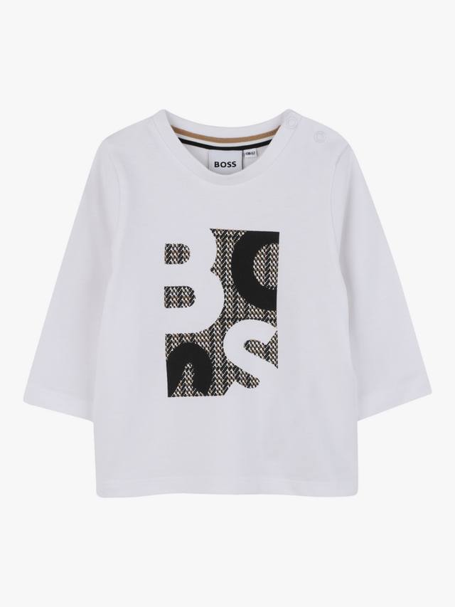 Детская футболка с длинным рукавом из хлопковой смеси, белая черная HUGO BOSS, White Black
Детская футболка с длинным рукавом из хлопковой смеси, белая черная HUGO BOSS, White Black