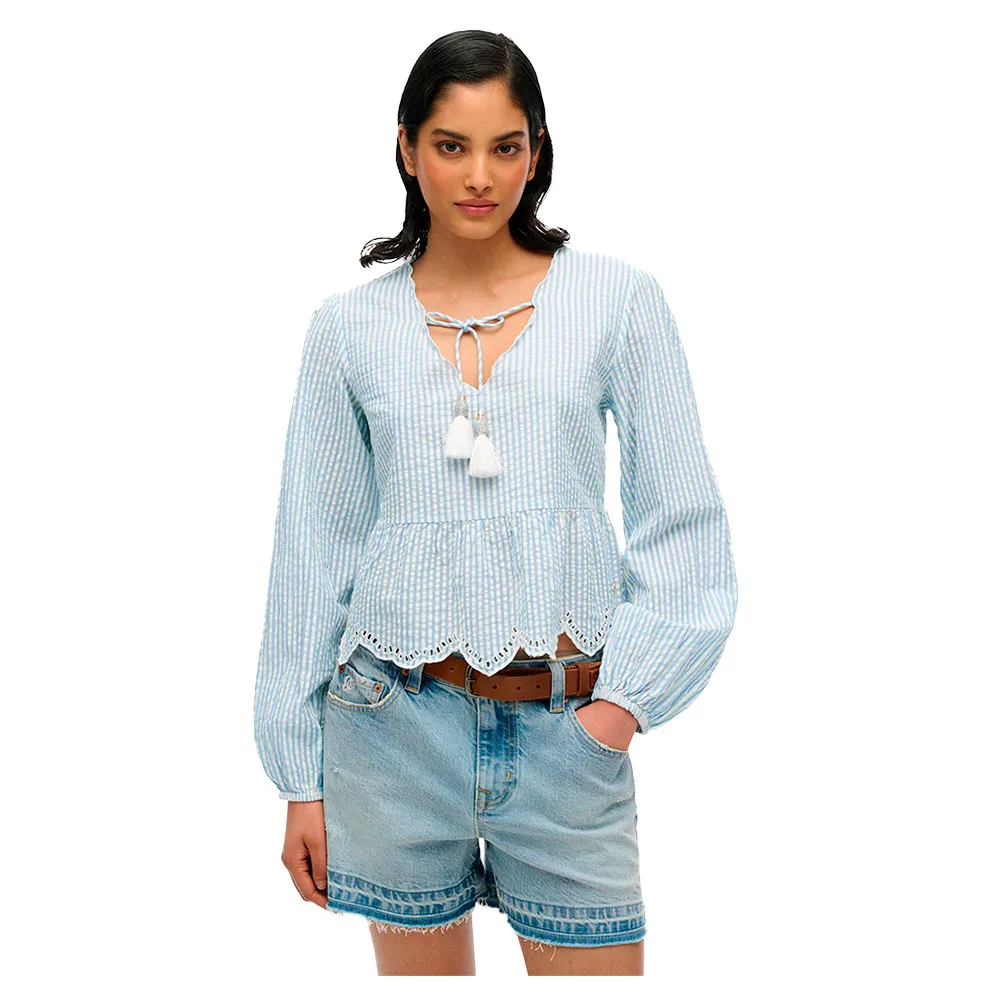 Блузка Superdry Broderie long sleeve, синий
Блузка Superdry Broderie long sleeve, синий