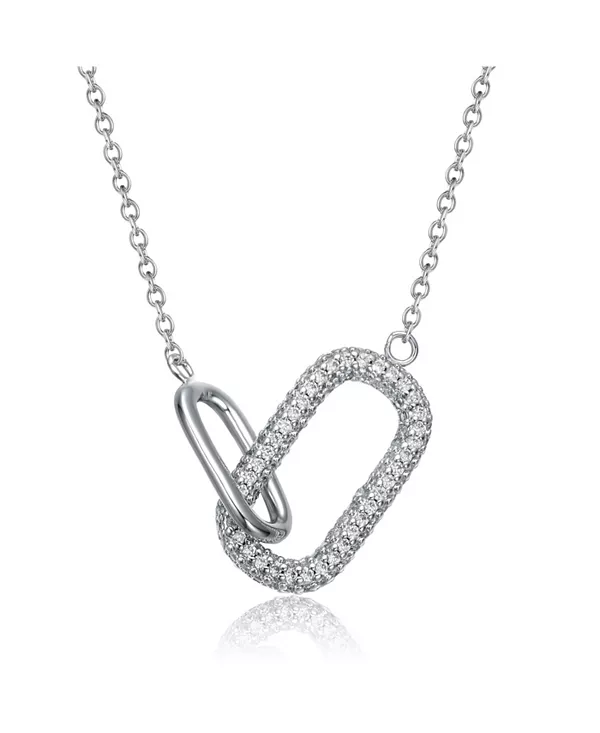 Ожерелье из стерлингового серебра с прозрачными кубическими цирконами, состоящее из взаимосвязанных звеньев, покрытое белым золотом или 14-каратным золотом Genevive, white
Ожерелье из стерлингового серебра с прозрачными кубическими цирконами, состоящее из взаимосвязанных звеньев, покрытое белым золотом или 14-каратным золотом Genevive, white