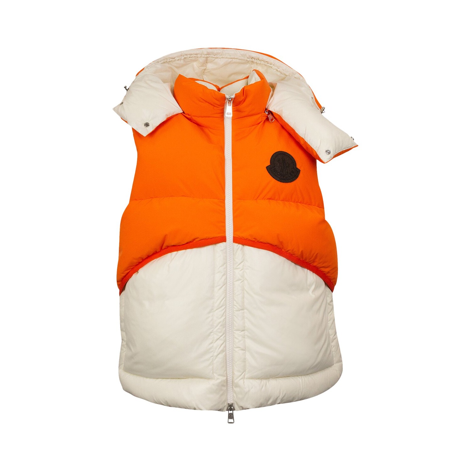 Короткая парка Moncler x HYKE Rhonestock, цвет Белый/Оранжевый 
Короткая парка Moncler x HYKE Rhonestock, цвет Белый/Оранжевый