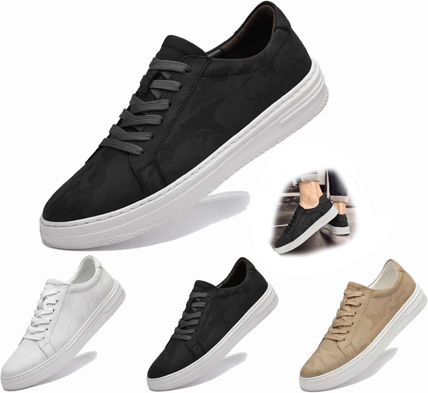 Мужские кроссовки - стильные кожаные туфли с скрытой стелькой, дышащие, легкие, противоскользящие для работы, прогулок и вождения Generic, черный
Мужские кроссовки - стильные кожаные туфли с скрытой стелькой, дышащие, легкие, противоскользящие для работы, прогулок и вождения Generic, черный