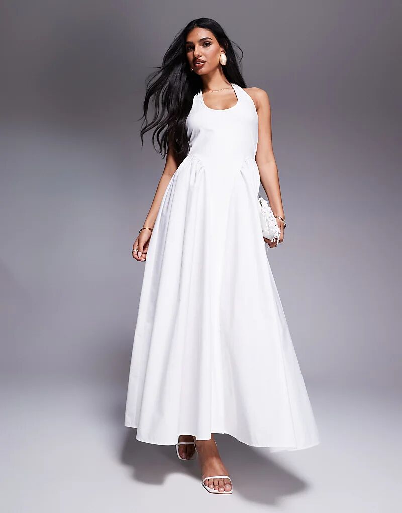 Платье макси Aria Cove с глубоким вырезом и заниженной талией, белое
Платье макси Aria Cove с глубоким вырезом и заниженной талией, белое