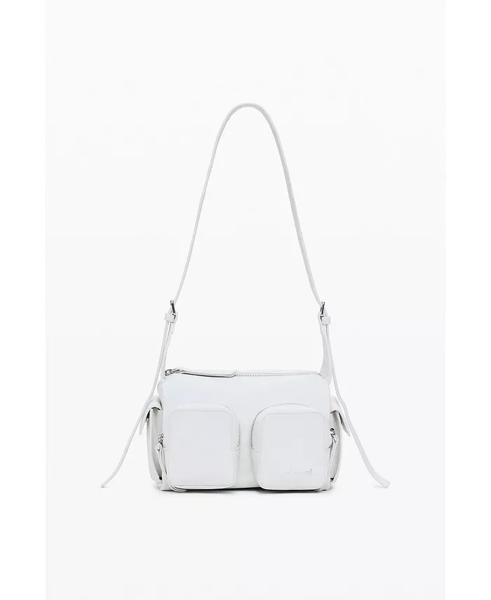 Женская маленькая кожаная сумка с карманами Desigual, коричневый/бежевый
Женская маленькая кожаная сумка с карманами Desigual, коричневый/бежевый