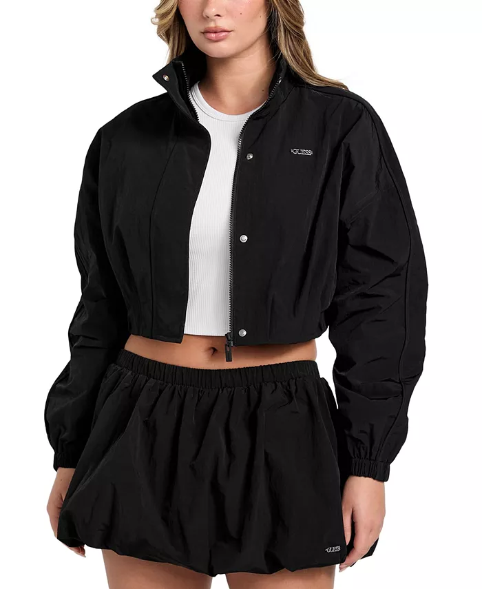 Женская укороченная куртка Nina на молнии спереди GUESS, черный
Женская укороченная куртка Nina на молнии спереди GUESS, черный