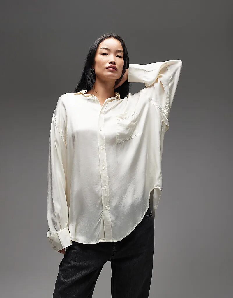 Рубашка ASOS DESIGN из атласного твила цвета экрю
Рубашка ASOS DESIGN из атласного твила цвета экрю