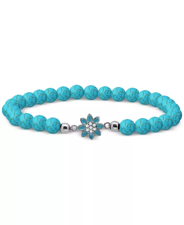 Браслет из хризоколлы и эмалевых бусин в форме цветка, покрытый 18-каратным золотом, созданный для Macy's. Giani Bernini, silver
Браслет из хризоколлы и эмалевых бусин в форме цветка, покрытый 18-каратным золотом, созданный для Macy's. Giani Bernini, silver