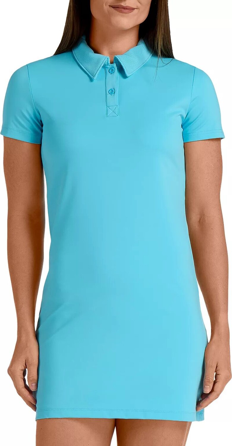 Женское платье для гольфа SwingDish Sydney с короткими рукавами, голубой 
Женское платье для гольфа SwingDish Sydney с короткими рукавами, голубой