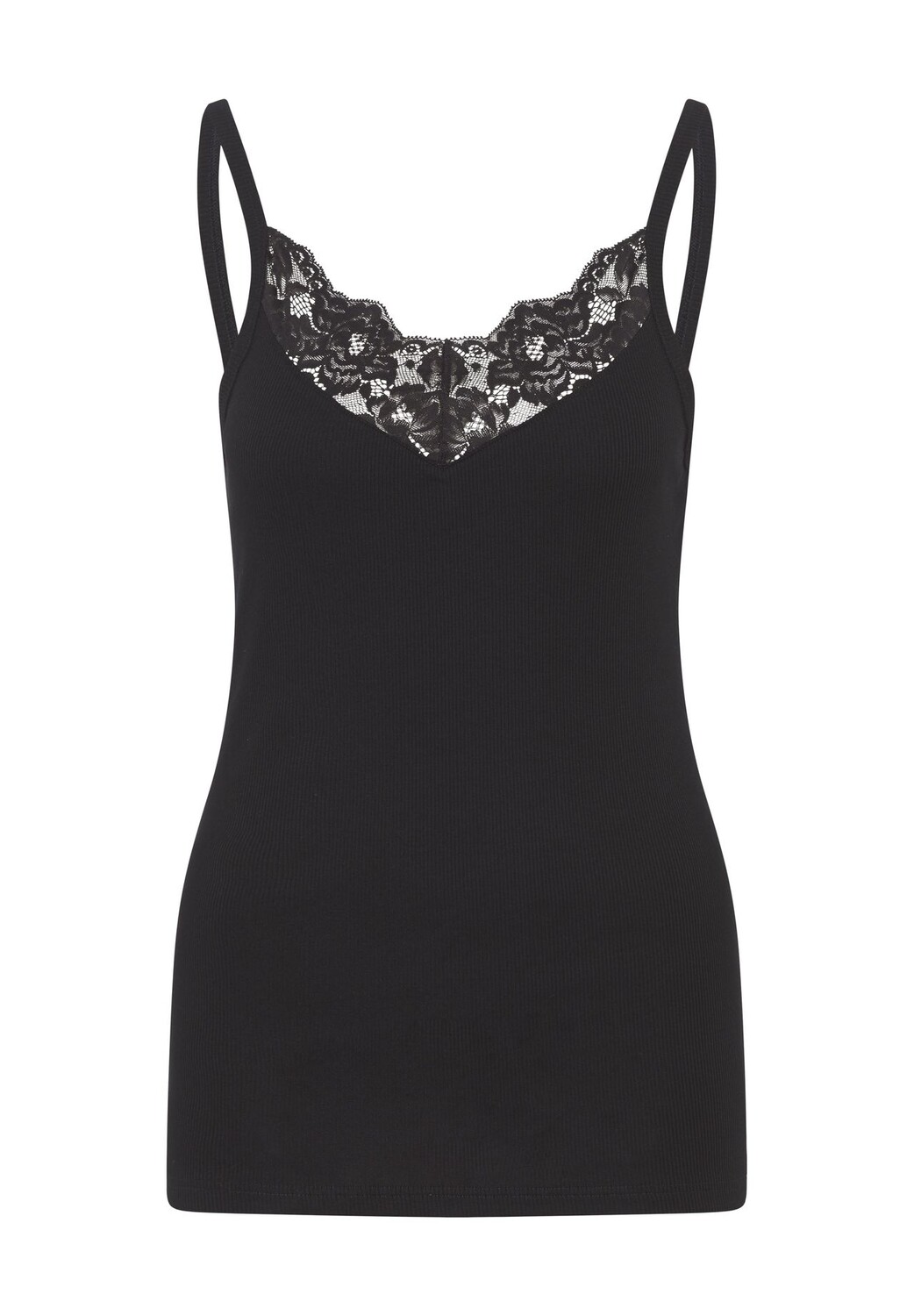 Женская кружевная майка на тонких бретелях mey, черный
Женская кружевная майка на тонких бретелях mey, черный