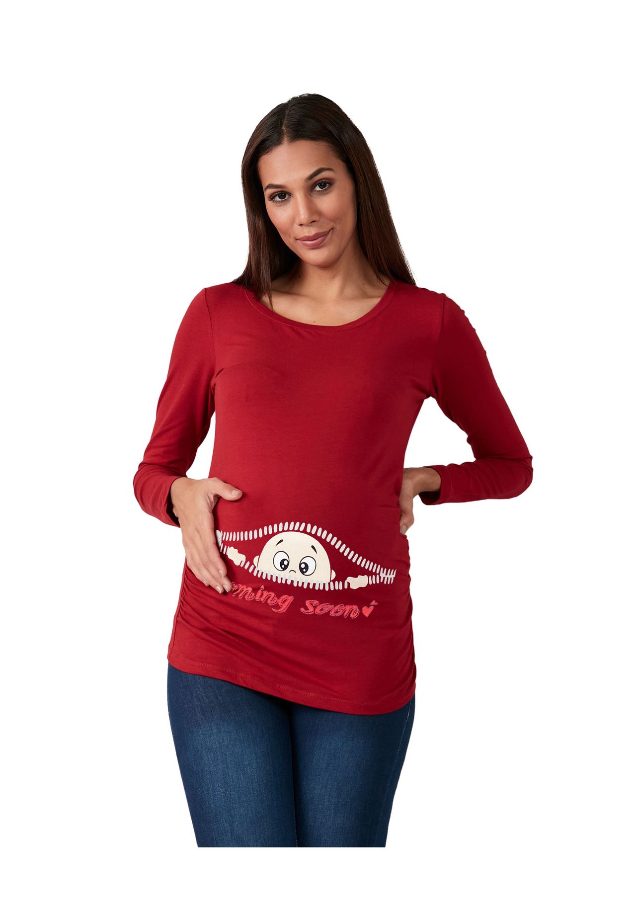 Рубашка с длинными рукавами и мотивом Comingскоро для беременных M.M.C., винно-красный
Рубашка с длинными рукавами и мотивом Comingскоро для беременных M.M.C., винно-красный