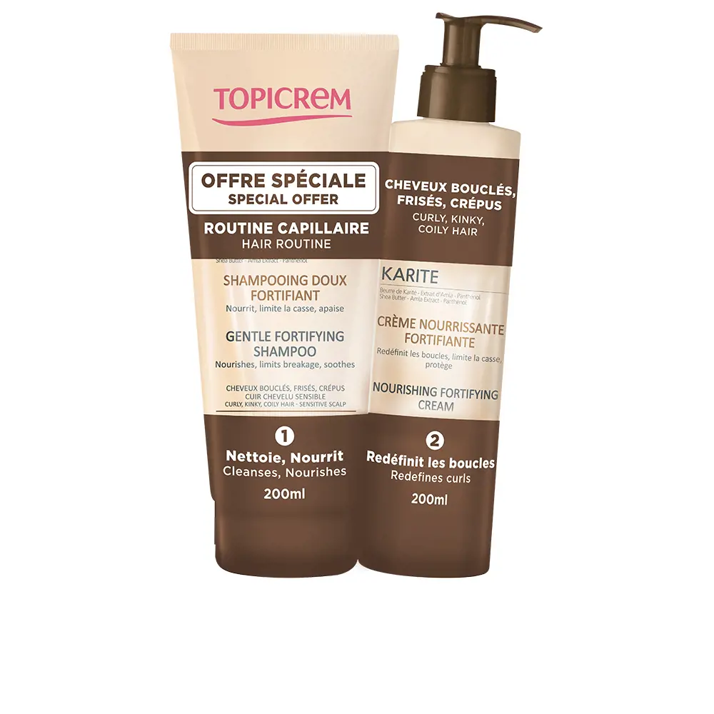 Шампунь Karite champú fortificante 200 ml + crema fortificante 200 ml pack Topicrem, 2 шт.
Шампунь Karite champú fortificante 200 ml + crema fortificante 200 ml pack Topicrem, 2 шт.