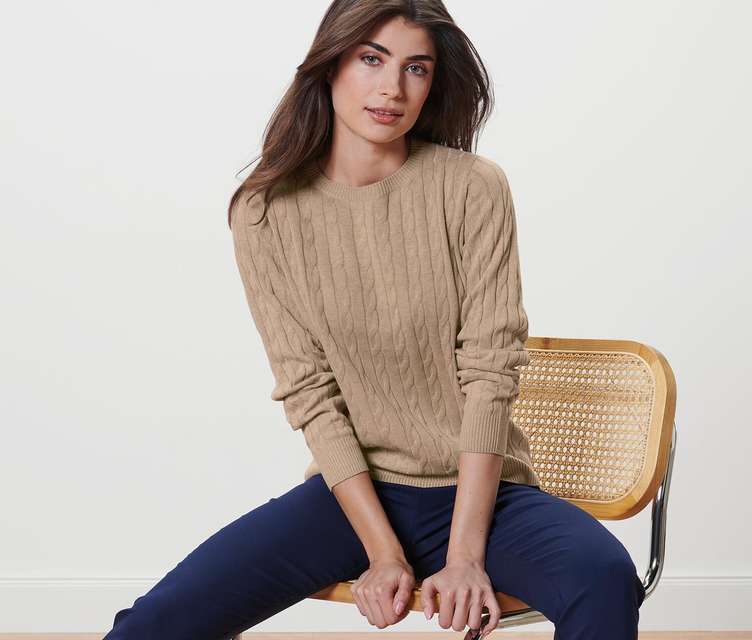 Свитер косой вязки Tchibo, крапчатый кремовый
Свитер косой вязки Tchibo, крапчатый кремовый