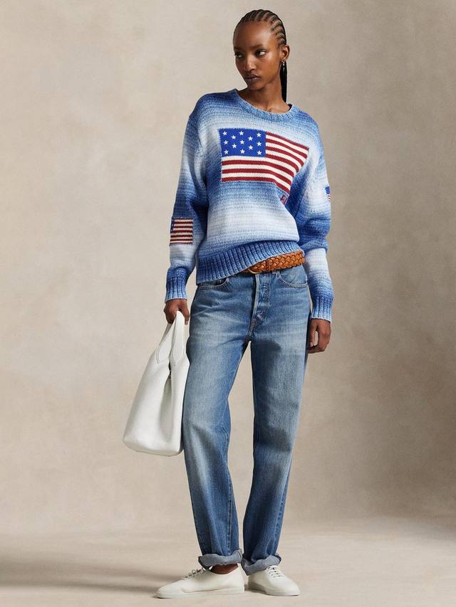 Хлопковый вязаный свитер расслабленного кроя с флагом Ralph Lauren, Blue/Multi
Хлопковый вязаный свитер расслабленного кроя с флагом Ralph Lauren, Blue/Multi