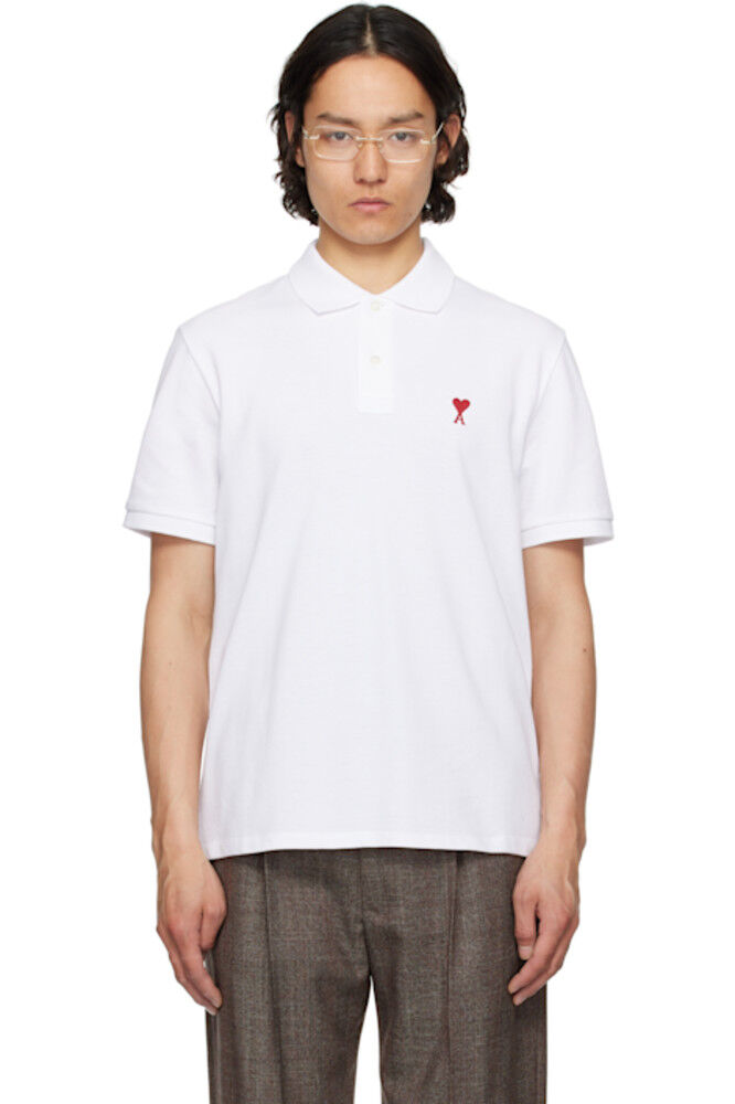 Белая хлопковая футболка-поло Ami de Coeur AMI Paris
Белая хлопковая футболка-поло Ami de Coeur AMI Paris