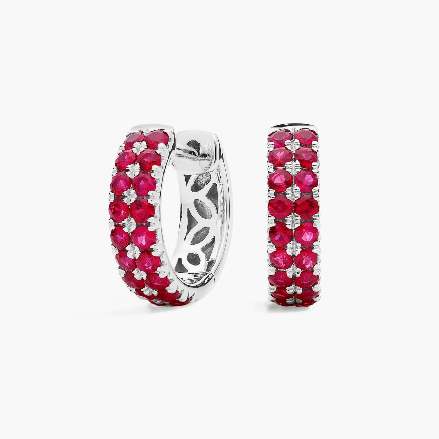 Серьги-кольца Huggie Hoop с двойным рядом рубинов из 14-каратного белого золота Blue Nile
Серьги-кольца Huggie Hoop с двойным рядом рубинов из 14-каратного белого золота Blue Nile