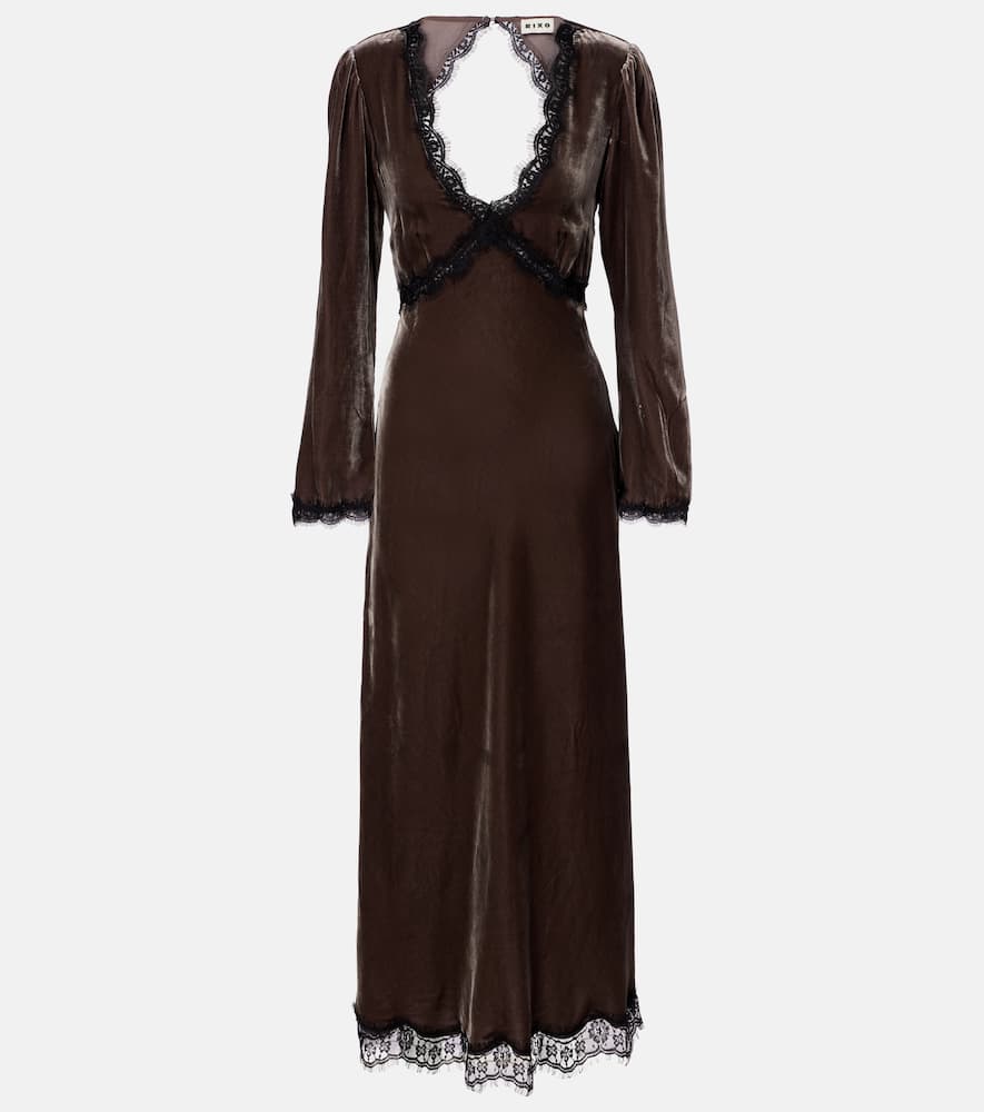 Алеша бархатное миди-платье с кружевной отделкой Rixo, Mink
Алеша бархатное миди-платье с кружевной отделкой Rixo, Mink